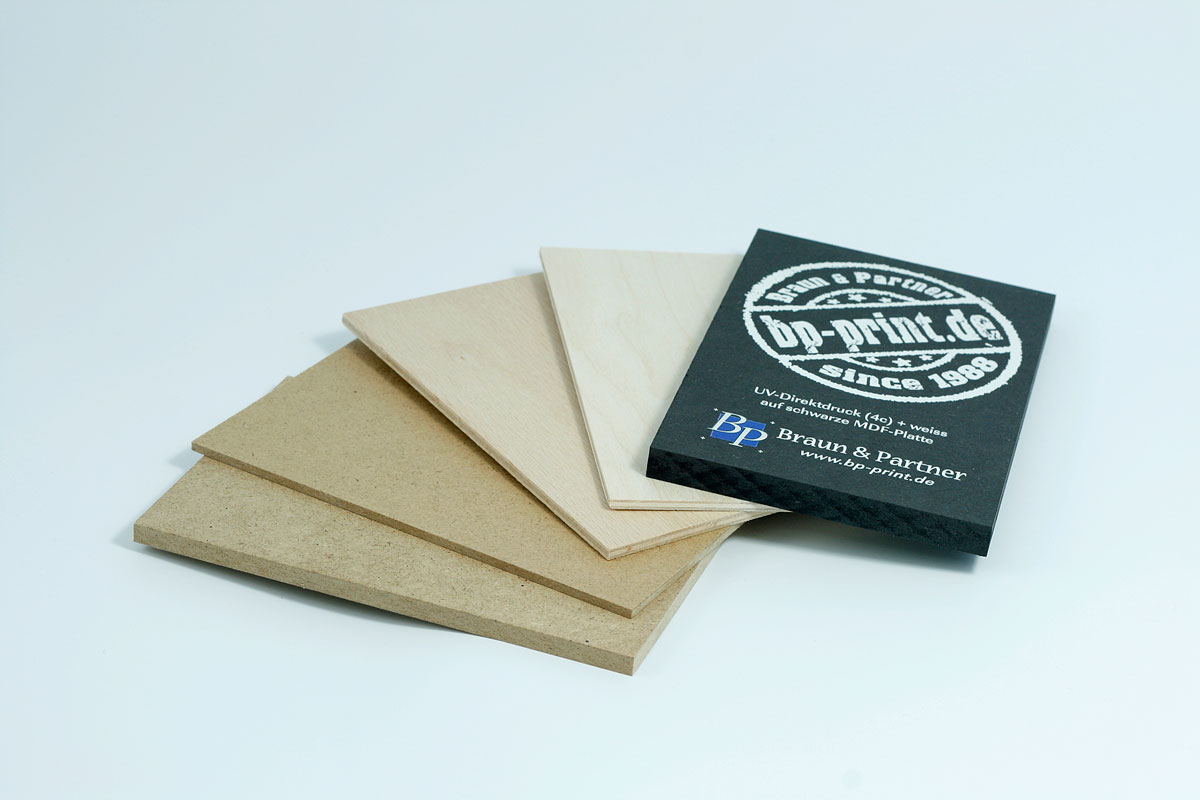 Muster für MDF, Sperrholz und schwarzes MDF